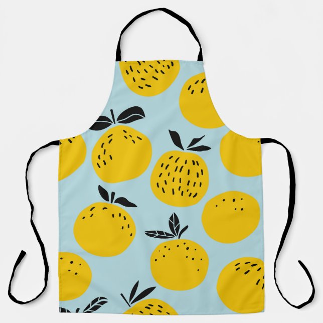 Delantal Verano de los naranjas: Frutísimo patrón de cosech (Anverso)