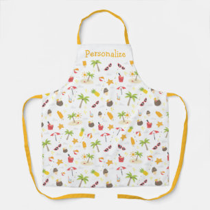 Delantal Verano Fun Beach Iconos Palmeras