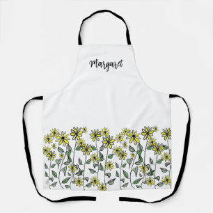 Delantal Verano Retro Daisy Wildflowers Boho de mano