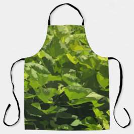 Delantal Verano verde de Moden naturaleza follaje abstracto