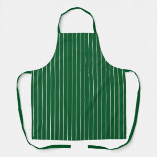 Delantal Verde con patrón de pinzas blancas
