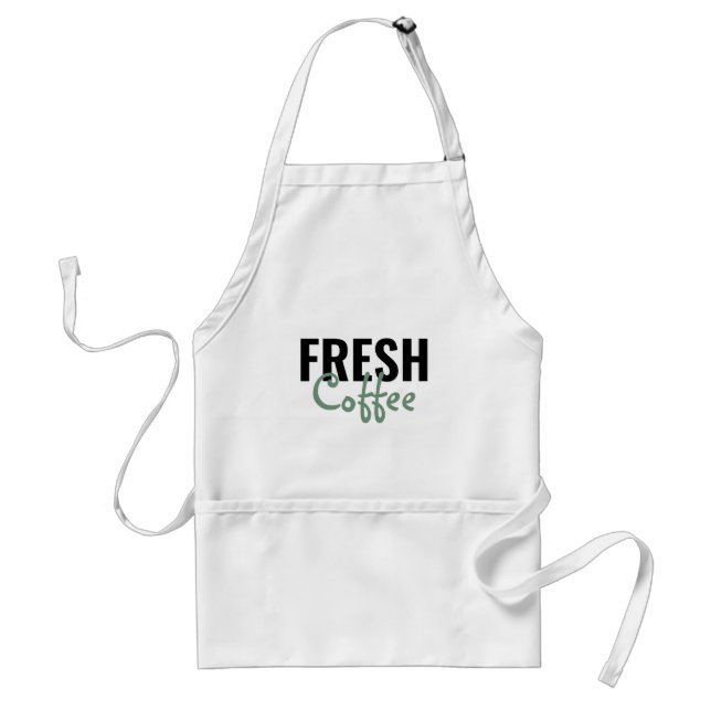 Delantal verde negro audaz café fresco (Frente)