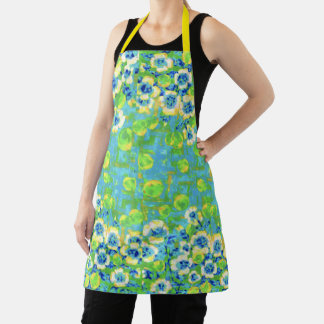 Delantal verde y amarillo de verano