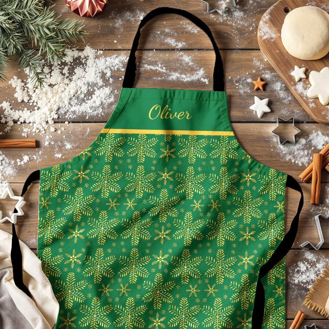 Delantal Verde y oro personalizado (Subido por el creador)