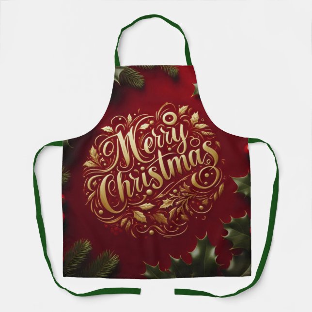 Delantal Verdor navideño (Anverso)