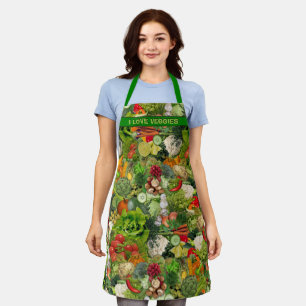 Delantal Verduras Apron con tu texto