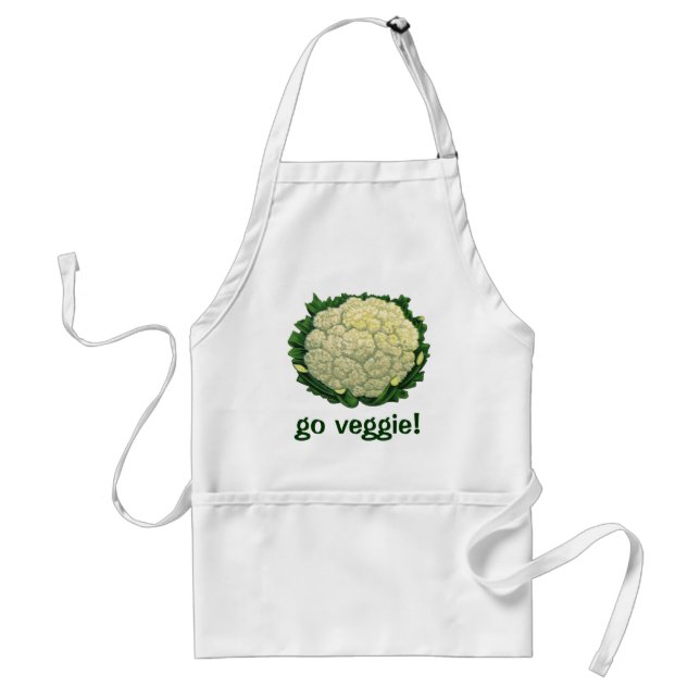 Delantal Verduras de comida antigua coliflor (Frente)
