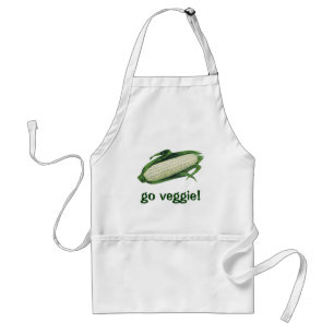 Delantal Verduras de comida vintage Maíz blanco en la mazor