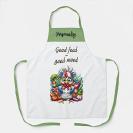 Delantal Verduras de pollo en cocina personalizadas