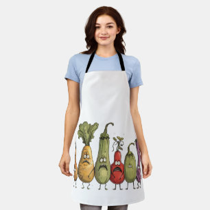 Delantal Verduras divertidas de Halloween