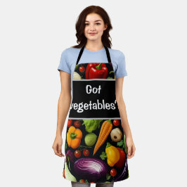 Delantal Verduras por todas partes para tienda de comestibl