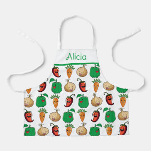 Delantal Verduras sonrientes