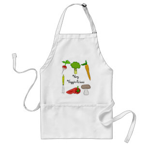 Delantal Verduras Vegetales Broccoli Radish Carrot Art
