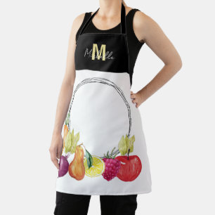 Delantal Verduras y frutas Monogramadas Lindas