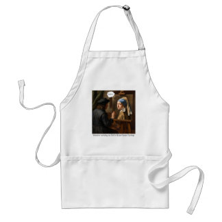 Delantal Vermeer trabajando en Muchacha con Arete de Ostra.