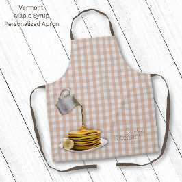 Delantal Vermont Maple Syrup Gingham Apron