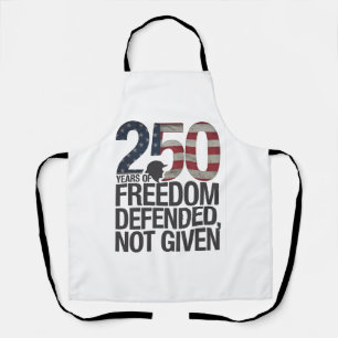 Delantal Veterano de 250 años de libertad defendida no dada