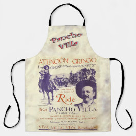Delantal Viaje Con Pancho Villa Vintage Mexicano