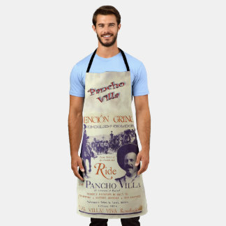 Delantal Viaje Con Pancho Villa Vintage Mexicano