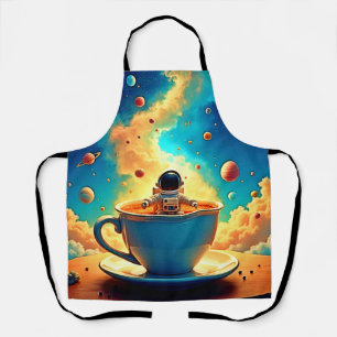 Delantal Viaje Cósmico del Café del Astronauta