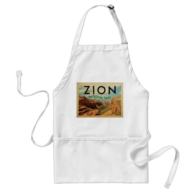 Delantal Viaje de época del Parque Nacional de Zion (Frente)