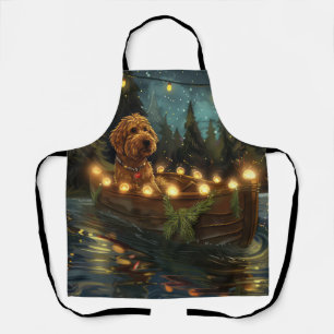 Delantal Viaje Festivo de Navidad de Bernedoodle