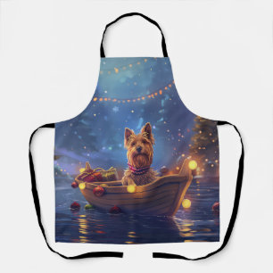 Delantal Viaje Festivo de Navidad del Terrier Australiano