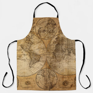 Delantal Viaje histórico: Mapa Mundial de 1746