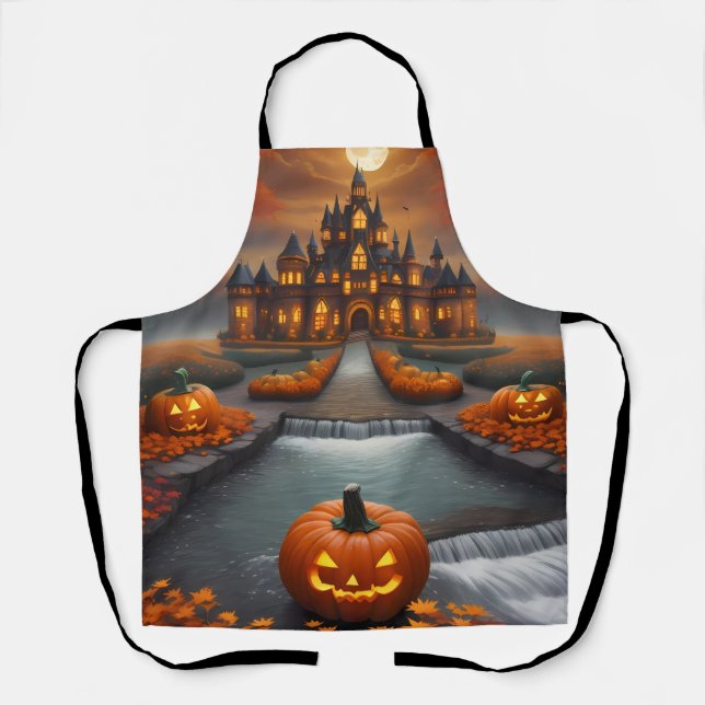 Delantal Vibes de calabaza de Halloween (Anverso)