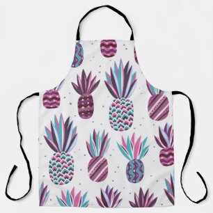 Delantal Vibes de verano: Patrón de piña, puntos coloridos