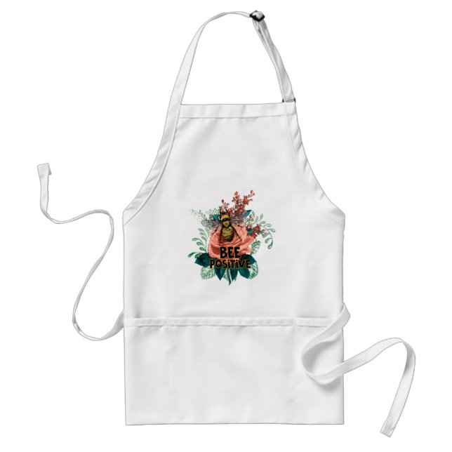 Delantal Vibes florales bee positivas (Frente)