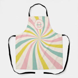 Delantal 'Vibes Lollypop', monograma retro