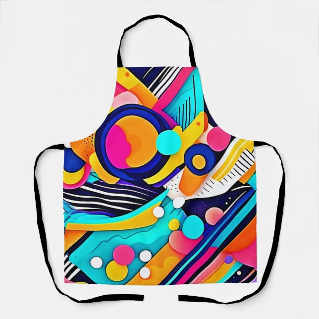 Delantal Vibrant Abstract Pop Art (Anverso)