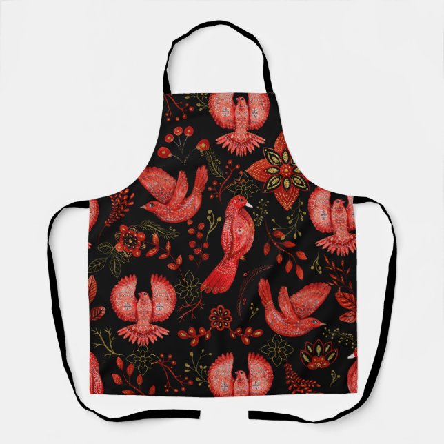 Delantal  Vibrant floral and leafy pattern designs (Anverso)