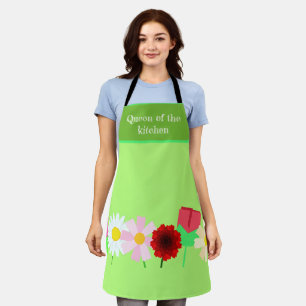 Delantal Vibrant Meadow - Resumen de arte floral