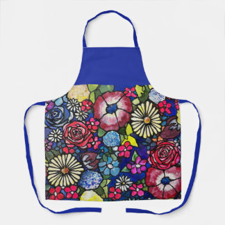 Delantal Vibrante adormidera daisy Floral Art Apron