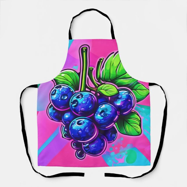 Delantal Vibrante Artes de Blueberry (Anverso)