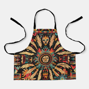 Delantal Vibrante cian "sueño azteca" Petite Kitchen Apron