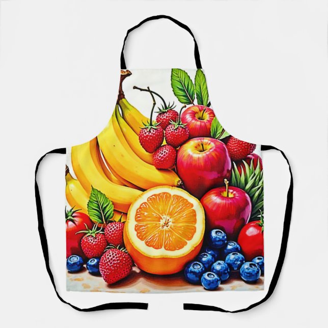 Delantal Vibrante Diseño De Delight De Fruta Fresca (Anverso)
