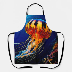 Delantal Vibrante Jellyfish Arte subacuático