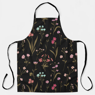 Delantal Vibrante Medley Floral En Fondo Oscuro