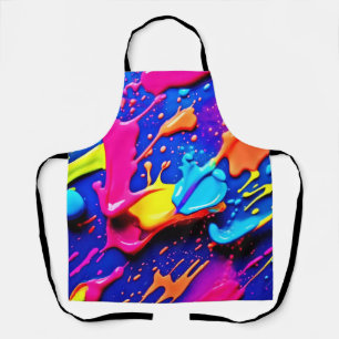 Delantal Vibrante obra de arte de pintura de neón