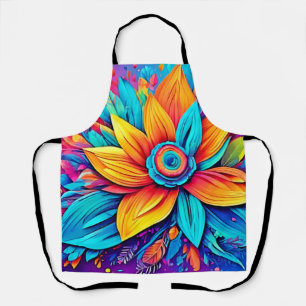 Delantal Vibrante obra de arte floral