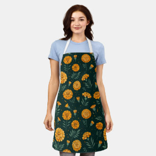 Delantal Vibrante patrón Marigolds