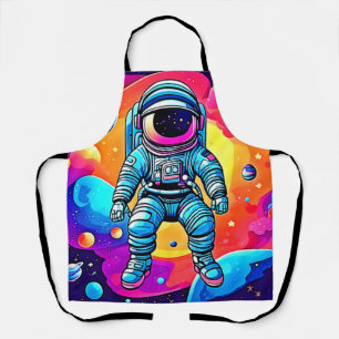 Delantal Vibrante Personalizado espacial Arte: Sueños de as