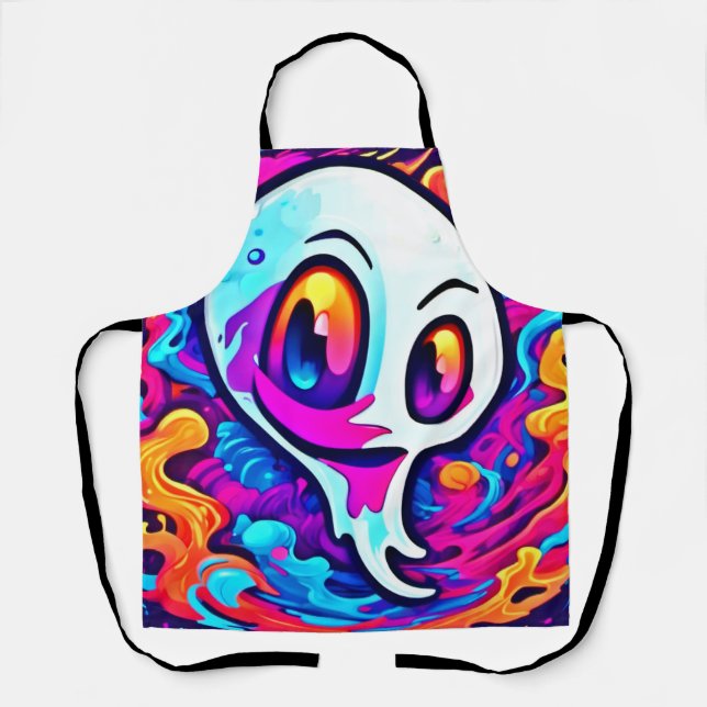 Delantal Vibrante Personalizado fantasma (Anverso)