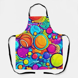 Delantal Vibrante Resumen de la obra de arte de las burbuja