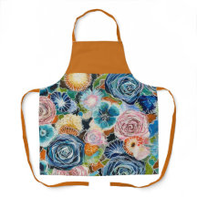 Vibrante Rosa Garden Bouquet Apron