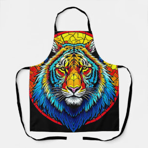 Delantal Vibrante vidrio manchado de tigre