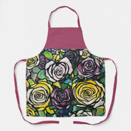 Delantal Vibrantes Rosas Bouquet Apron
